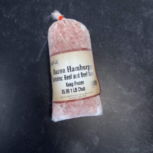 A small bag of meat sitting on top of a table.